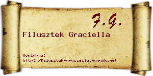 Filusztek Graciella névjegykártya
